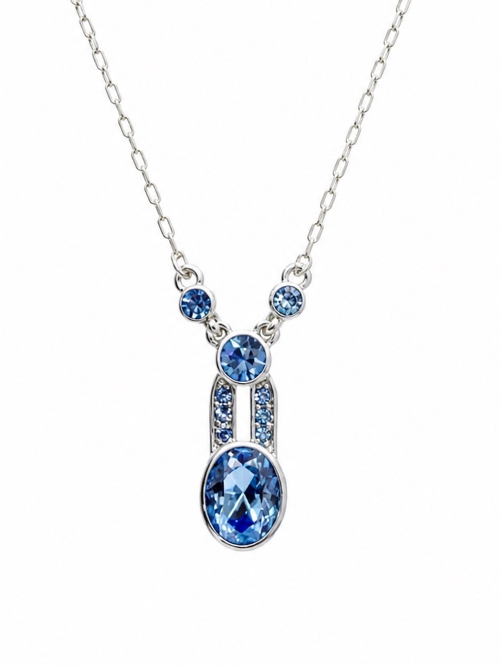 Givenchy light royal blue crystals necklace